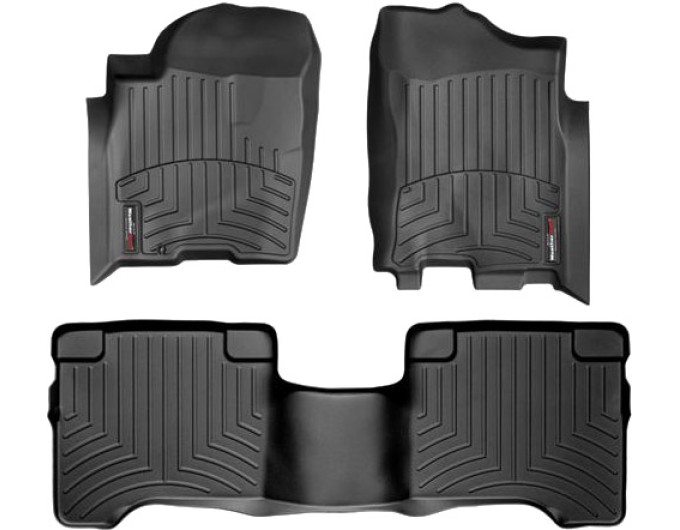 Коврики WeatherTech Black для Infiniti QX56 (mkI); Nissan Armada (mkI)(1-2 row)(1 fixing hook) 2003-2008, цена: 11 709 грн.