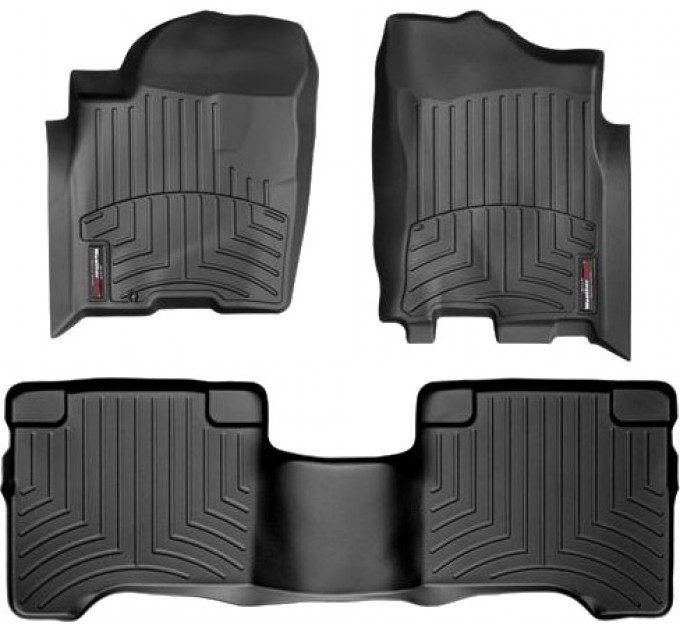 Коврики Weathertech Black для Infiniti QX56; Nissan Armada (mkI)(1-2 row)(1 fixing hook) 2003-2008, ціна: 10 849 грн.