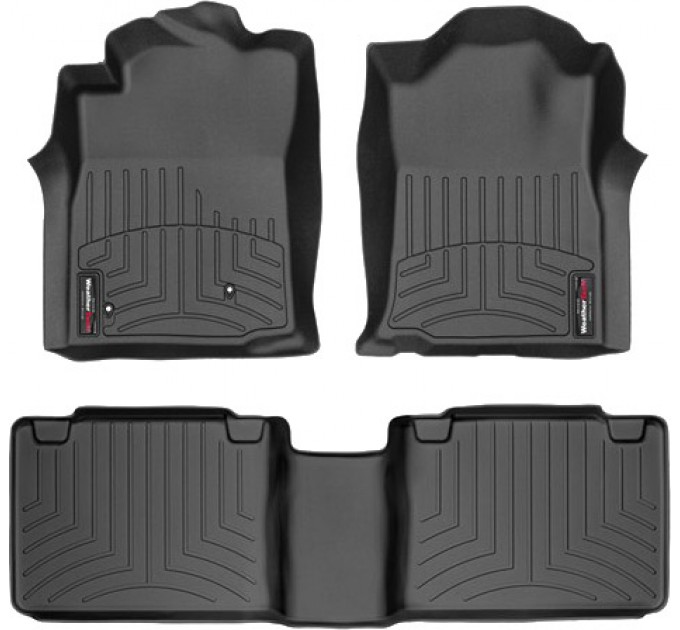 Коврики Weathertech Black для Toyota Tacoma (extended cab)(mkII)(no storage boxes on 2 row) 2005-2007 automatic, ціна: 10 641 грн.