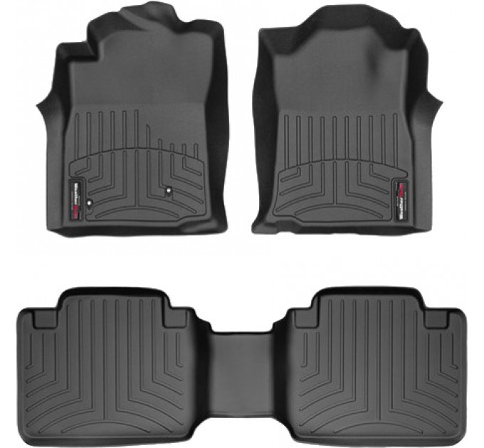 Коврики WeatherTech Black для Toyota Tacoma (mkII)(extended cab)(with storage boxes on 2 row) 2005-2007 automatic, цена: 10 849 грн.