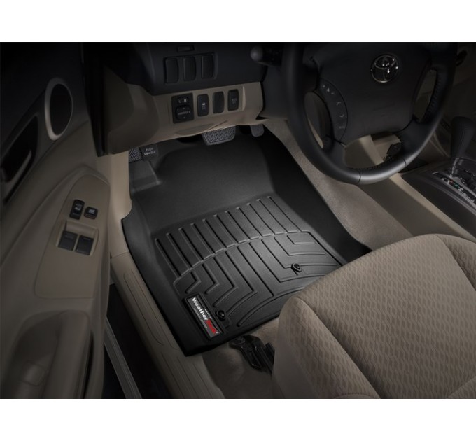 Коврики Weathertech Black для Toyota Tacoma (extended cab)(mkII)(no storage boxes on 2 row) 2005-2007 automatic, ціна: 10 641 грн.