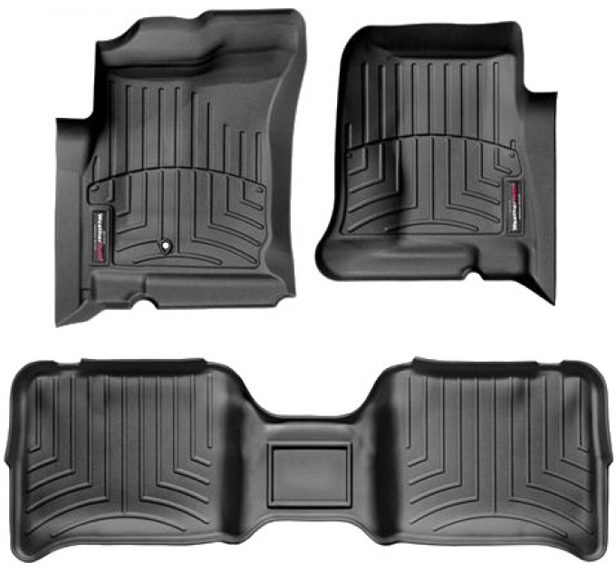 Коврики WeatherTech Black для Dodge Dakota (mkIII); Mitsubishi Raider(mkI)(double cab) 2005-2011, цена: 10 641 грн.