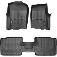 Коврики WeatherTech Black для Lincoln Navigator (mkII)(with console on 2 row) 2003-2006