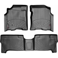 Коврики WeatherTech Black для Toyota Tundra (mkI)(double cab)(1 fixing hook) 2004-2004 automatic