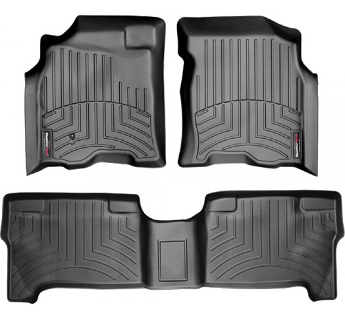 Коврики Weathertech Black для Toyota Tundra (double cab)(mkI)(1 fixing hook) 2004-2004 automatic, ціна: 10 641 грн.