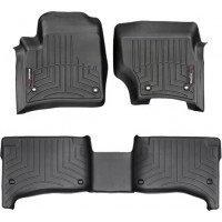 Коврики Weathertech Black для Volkswagen Touareg; Porsche Cayenne (mkI)(4 oval fixings) 2002-2008