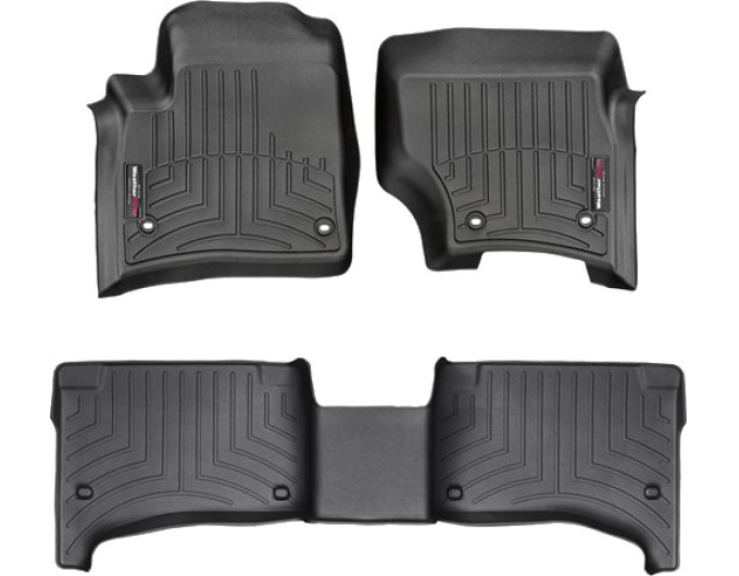 Коврики WeatherTech Black для Volkswagen Touareg (mkI); Porsche Cayenne (mkI)(4 oval fixings) 2002-2008, цена: 11 709 грн.