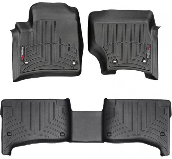 Коврики WeatherTech Black для Volkswagen Touareg (mkI); Porsche Cayenne (mkI)(4 oval fixings) 2002-2008, цена: 10 849 грн.