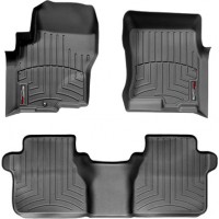 Коврики Weathertech Black для Nissan Navara (double cab)(D40)(1 fixing)(no rockford system) 2005-2008; Suzuki Equator (double cab) 2008-2012