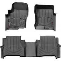 Коврики WeatherTech Black для Nissan Navara (D40)(double cab)(1 fixing)(with rockford system) 2005-2008