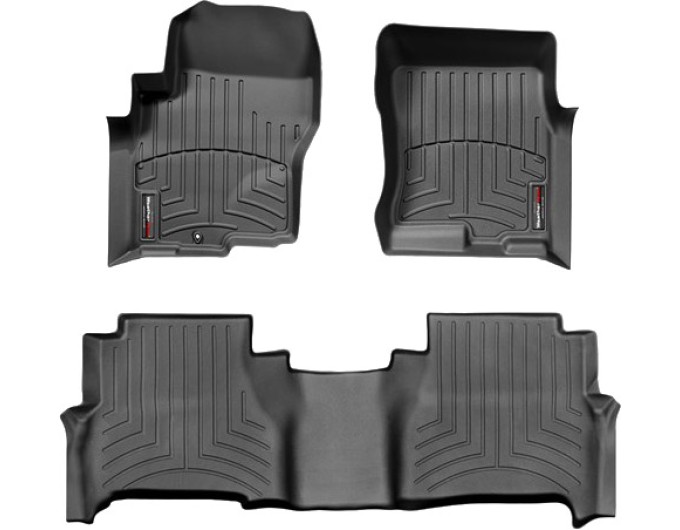 Коврики WeatherTech Black для Nissan Navara (D40)(double cab)(1 fixing)(with rockford system) 2005-2008, цена: 11 488 грн.