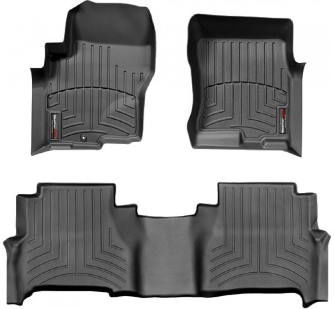 Коврики WeatherTech Black для Nissan Navara (D40)(double cab)(1 fixing)(with rockford system) 2005-2008, цена: 10 641 грн.