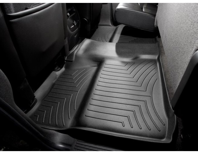 Коврики WeatherTech Black для Chevrolet Silverado (mkII)(double cab)(no 4x4 shifter)(1 row bench)(no storage boxes under 2 row) 2007-2014, цена: 15 243 грн.