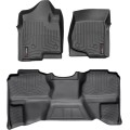 Коврики Weathertech Black для Chevrolet Silverado (extended cab)(mkII)(no 4x4 shifter)(1 row bucket)(no storage boxes under 2 row) 2007-2014, ціна: 13 472 грн.