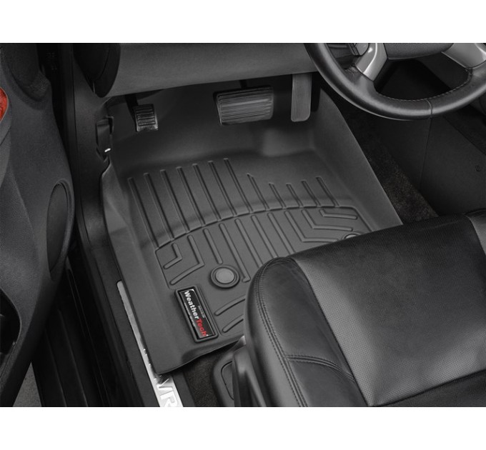 Коврики Weathertech Black для Chevrolet Silverado (extended cab)(mkII)(no 4x4 shifter)(1 row bucket)(no storage boxes under 2 row) 2007-2014, ціна: 11 728 грн.
