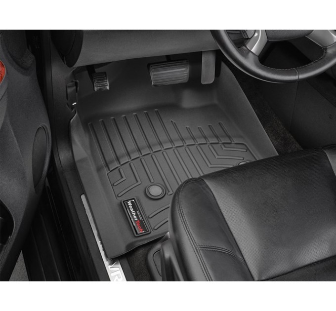 Коврики WeatherTech Black для Chevrolet Silverado (mkII)(extended cab)(no 4x4 shifter)(1 row bucket)(no storage boxes under 2 row) 2007-2014, цена: 13 236 грн.