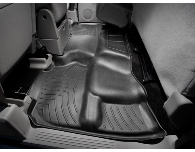 Коврики WeatherTech Black для Chevrolet Silverado (mkII)(extended cab)(no 4x4 shifter)(1 row bench)(no storage boxes under 2 row) 2007-2014, цена: 15 243 грн.