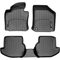 Коврики WeatherTech Black для Volkswagen Eos (mkI)(4 oval fixings) 2006-2008 automatic