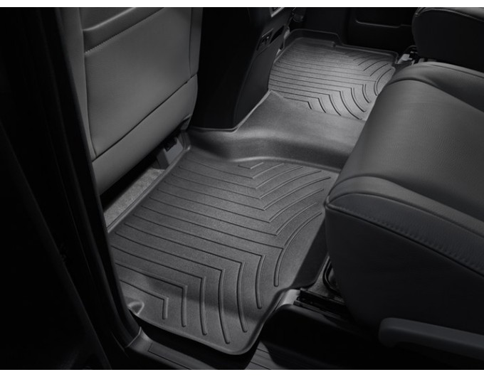 Коврики WeatherTech Black для Toyota Sequoia (mkII)(1-2 row)(no console on 2 row) 2008-2011, цена: 11 488 грн.