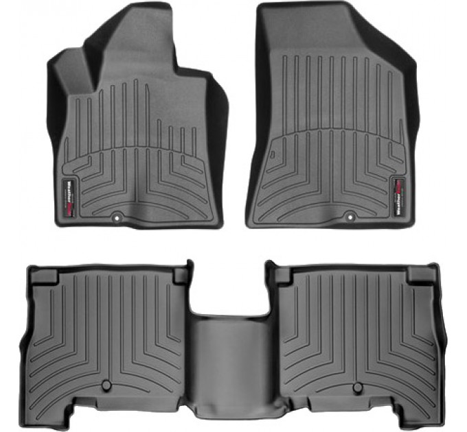 Коврики WeatherTech Black для Hyundai Santa Fe (mkII)(2 fixings) 2007-2009, цена: 10 641 грн.