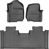 Коврики Weathertech Black для Ford Super Duty (extended cab)(mkIV)(1 row bucket seats) 2017→