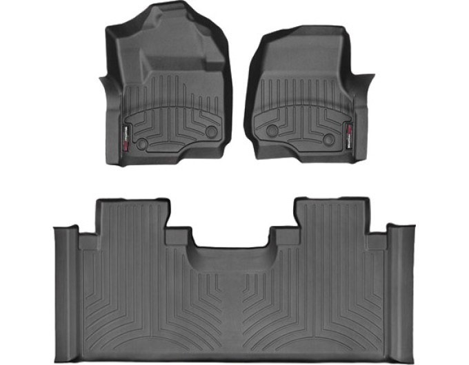 Коврики WeatherTech Black для Ford Super Duty (mkIV)(extended cab)(1 row bucket seats) 2017→, цена: 13 472 грн.