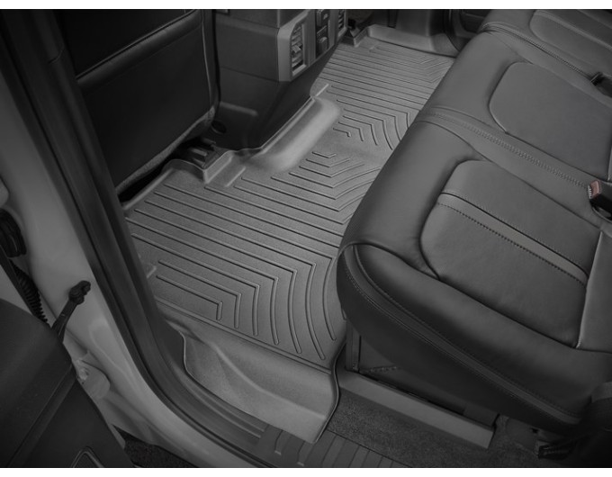 Коврики WeatherTech Black для Ford Super Duty (mkIV)(double cab)(1 row bucket seats)(with storage under 2 row) 2017→, цена: 13 472 грн.