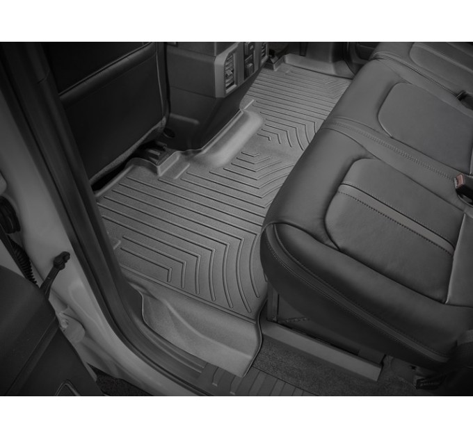 Коврики WeatherTech Black для Ford Super Duty (mkIV)(double cab)(1 row bucket seats)(with storage under 2 row) 2017→, цена: 12 487 грн.