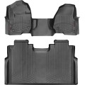 Коврики WeatherTech Black для Ford Super Duty (mkIV)(double cab)(no 4x4 shifter)(1 row - 1pc.)(1 row bench seats)(no storage under 2 row) 2017→, цена: 15 243 грн.