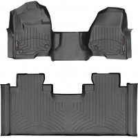 Коврики WeatherTech Black для Ford Super Duty (mkIV)(extended cab)(no 4x4 shifter)(1 row - 1pc.)(1 row bench seats) 2017→