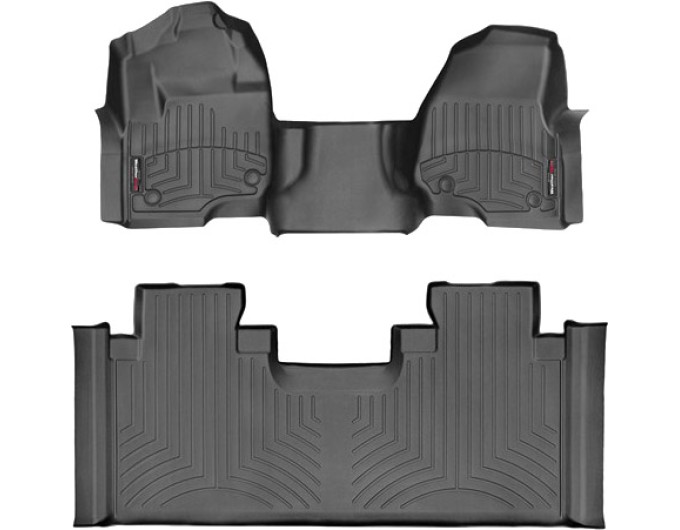 Коврики WeatherTech Black для Ford Super Duty (mkIV)(extended cab)(no 4x4 shifter)(1 row - 1pc.)(1 row bench seats) 2017→, цена: 15 243 грн.