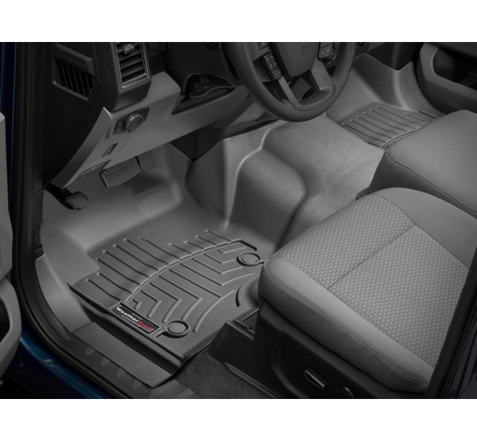 Коврики Weathertech Black для Ford Super Duty (extended cab)(mkIV)(no 4x4 shifter)(1 row - 1pc.)(1 row bench seats) 2017→, ціна: 14 117 грн.