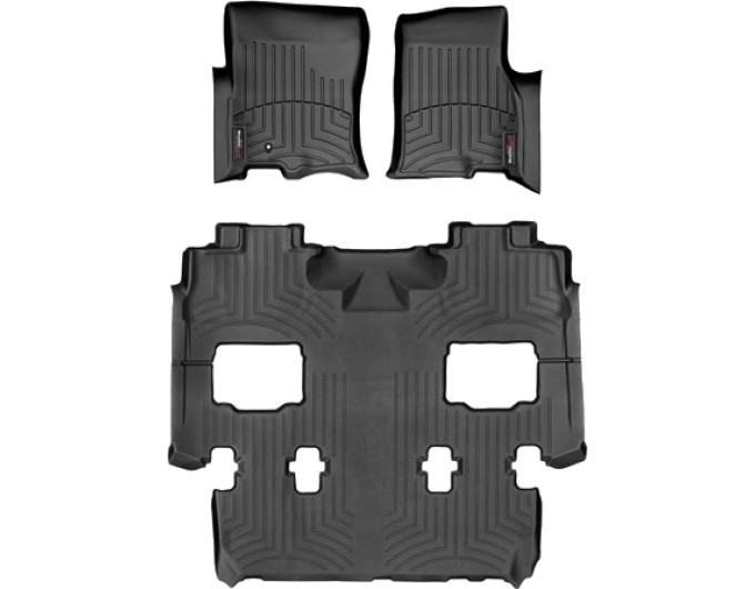 Коврики WeatherTech Black для Ford Expedition; Lincoln Navigator (mkIII)(1-2-3 row)(2 row bucket seats no console) 2007-2010, цена: 13 472 грн.