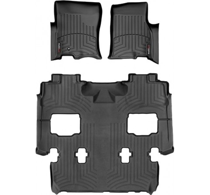 Коврики WeatherTech Black для Ford Expedition; Lincoln Navigator (mkIII)(1-2-3 row)(2 row bucket seats no console) 2007-2010, цена: 12 487 грн.