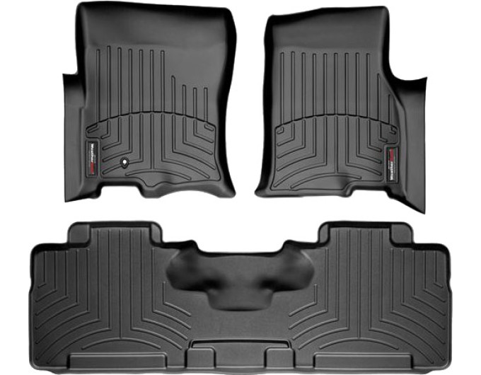 Коврики WeatherTech Black для Ford Expedition / Expedition XL; Lincoln Navigator / Navigator L (mkIII)(1-2 row) 2007-2010, цена: 11 709 грн.