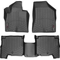 Коврики WeatherTech Black для Hyundai Santa Fe (mkII)(3 fixings) 2009-2009 (USA)