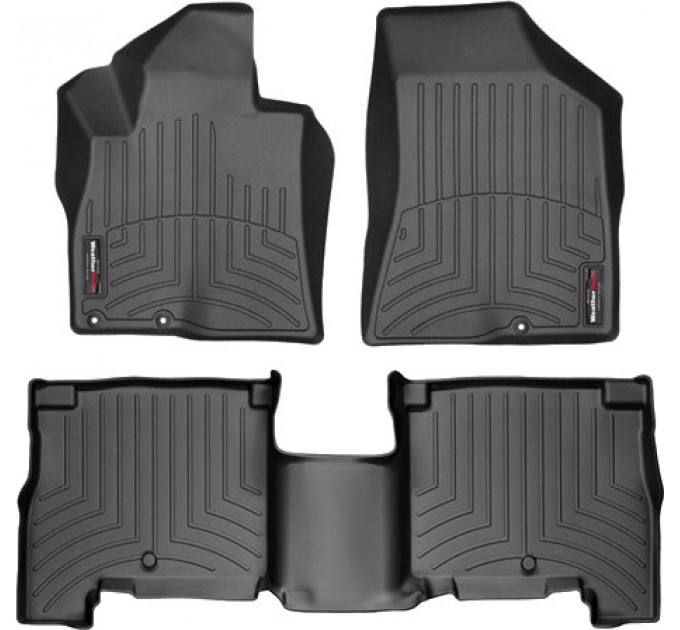 Коврики Weathertech Black для Hyundai Santa Fe (US)(mkII)(3 fixings) 2009-2009, ціна: 10 641 грн.