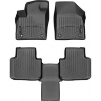 Коврики WeatherTech Black для Volkswagen Atlas (mkI)(4 fixings)(2 row bucket seats)(1-2 row) 2017→