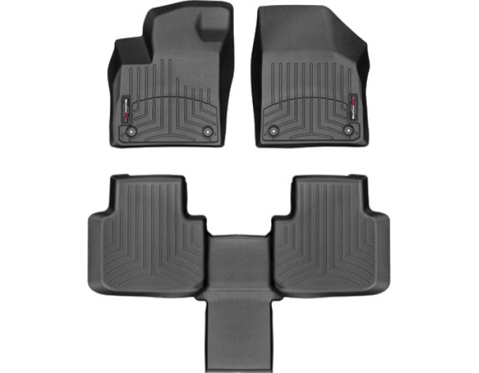 Коврики WeatherTech Black для Volkswagen Atlas (mkI)(4 fixings)(2 row bucket seats)(1-2 row) 2017→, цена: 11 709 грн.
