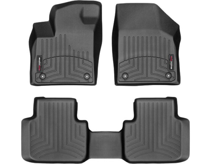 Коврики WeatherTech Black для Volkswagen Atlas (mkI)(4 fixings)(2 row bench seats)(1-2 row) 2017→, цена: 11 488 грн.