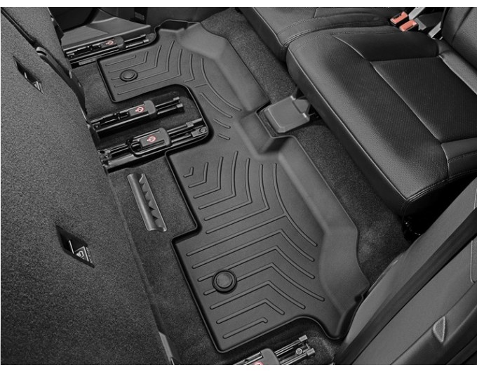 Коврики WeatherTech Black для Volkswagen Atlas (mkI)(2 row bench seats)(3 row) 2017→, ціна: 4 911 грн.