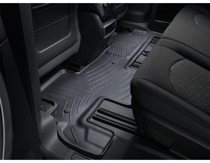 Коврики Weathertech Black для Chevrolet Traverse; GMC Acadia; Buick Enclave (mkI)(1 twist fixing)(1-2 row)(2 row bench seat) 2007-2017, ціна: 11 709 грн.