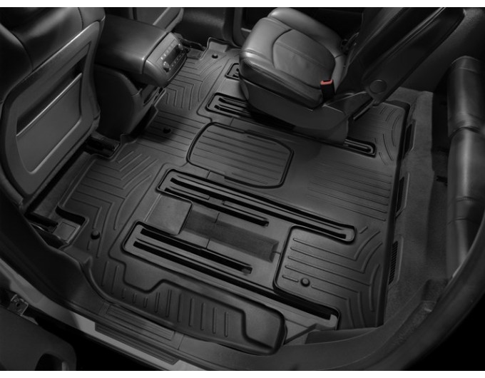 Коврики WeatherTech Black для GMC Acadia; Buick Enclave (mkI)(1 fixing post)(1-2-3 row)(2 row bucket seats) 2007-2008, цена: 13 472 грн.