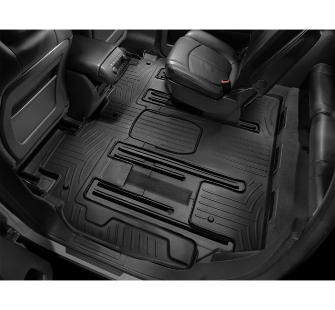 Коврики Weathertech Black для GMC Acadia; Buick Enclave (mkI)(1 fixing post)(1-2-3 row)(2 row bucket seats) 2007-2008, ціна: 12 487 грн.