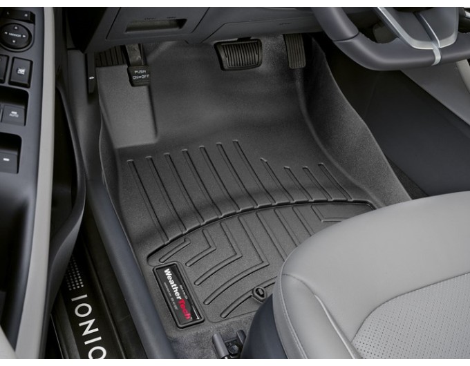 Коврики WeatherTech Black для Hyundai Ioniq (mkI)(1 row) 2016→, цена: 6 692 грн.