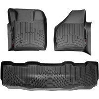 Коврики Weathertech Black для Ford Super Duty (double cab)(mkII)(no 4x4 shifter)(1 row - 2pcs.) 2008-2010 automatic