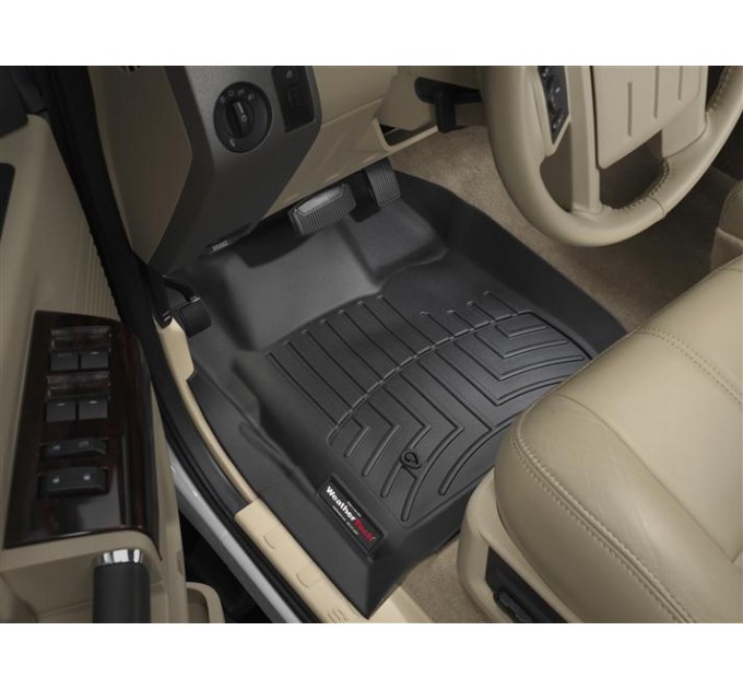 Коврики Weathertech Black для Ford Super Duty (extended cab)(mkII)(no 4x4 shifter)(1 row - 2pcs.) 2008-2010 automatic, ціна: 10 849 грн.