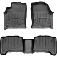 Коврики WeatherTech Black для Toyota Land Cruiser Prado (J120); Lexus GX (mkI)(with rear entertainment system) 2002-2009