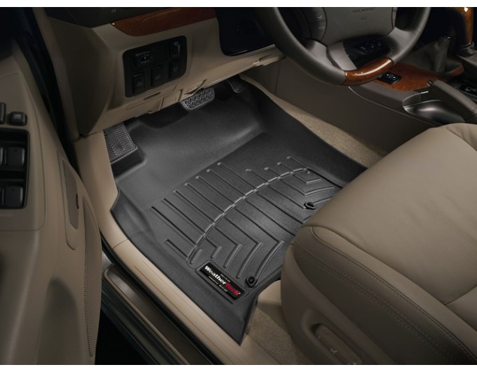 Коврики WeatherTech Black для Toyota Land Cruiser Prado (J120); Lexus GX (mkI)(with rear entertainment system)(1 row) 2002-2009, цена: 6 692 грн.