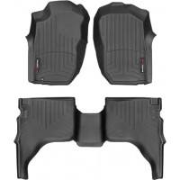 Коврики Weathertech Black для Toyota Tacoma (double cab)(mkI) 2001-2004 automatic